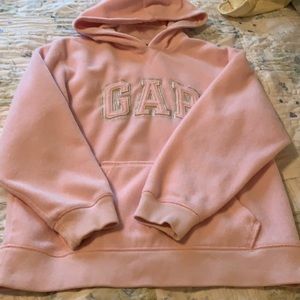 Gap girls fuzzy pink hoodie